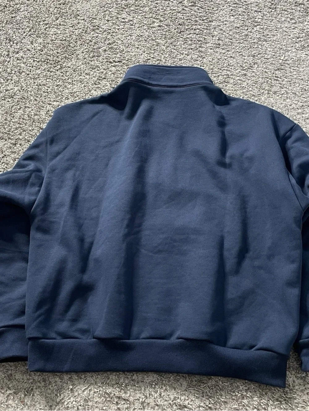 ALO Yoga Men's Navy Quarter-Zip Pullover Sweater